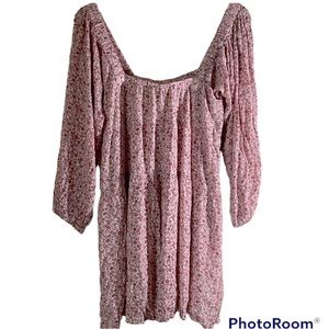 Off the shoulder Boho Mini Dress Size Large